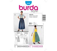 Burda Schnittmuster B8448 Folklore Kleid, 19 x 13 cm, 38-54