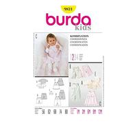 burda Schnittmuster Babys Kombination: Jacke, Hose, Kleid, Mütze 9831 Gr. 56-80