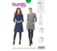 burda style Schnittmuster 6149 | Kleider zum selber nähen | Damen, Gr. 34-44| Nählevel: leicht