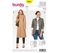 Burda Schnittmuster 6461 Mantel und Jacke, Papier, weiß, 19 x 14 x 0,5 cm