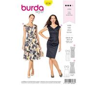 Burda Schnittmuster, 6236, Kleid selber nähen [Damen, Gr. 34-44] Level 3 für Fortgeschrittene