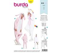 burda Schnittmuster Fasching Damen Herren Einhorn, Hase #2351 Gr.XS-XL