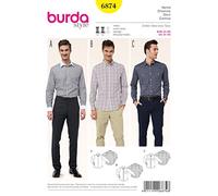 burda Schnittmuster Herren Herrenhemd und verschiedene Kragen #6874