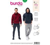 Burda 6718 Schnittmuster Sweater Hoody (Herren, Gr. 46 - 56) Level 1 super easy