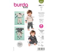 Burda Style Katalog-Schnittmuster Baby Jacke mit der passenden Hose, Stirnband und Schuhen | Baby, Gr. 62-92 | Nählevel: Leicht #9257