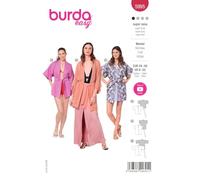 Burda Style Katalog-Schnittmuster Kimono-Jacken mit Bindeband | Damen, Gr. 34-48 | Nählevel: Sehr leicht #5995