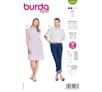 burda style Papier-Schnittmuster Damen Blusenkleid & Bluse #5644 Gr. 36-48 Nählevel: leicht