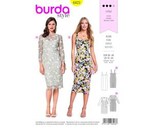 Burda style Papier-Schnittmuster Damen Etui-Kleid #6423 Gr. 36-46