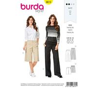 burda style Papier-Schnittmuster Damen für Bügelfalten-Hosen und Bermudas # 6613 Gr. 36-50 | Plus Size