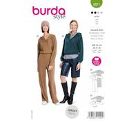 Burda Schnittmuster, 5871, Jumpsuit und Shirt selber nähen [Damen, Gr. 34-44] Level 2 für Anfänger