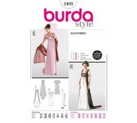 Burda Schnittmuster B2493 Josephine, 19 x 13 cm, 36-48