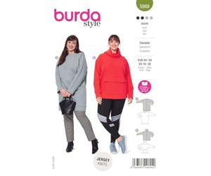 burda style Papier-Schnittmuster Damen sportliche Sweatshirts #5988 | Gr. 44-54 | Plus Size | für Jerseystoffe