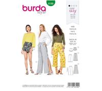 burda style Schnittmuster #6199 Damen Hose und Shorts Gr. 34-44