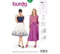 Burda Schnitt Rock mit Kellerfalten 6341