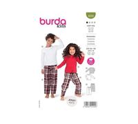burda style Schnittmuster, 9250, Kids Langarmshirt und Hose selber nähen [Kinder, Gr. 104 - 140] Level 1 für Anfänger