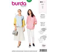 Burda Style Schnittmuster B6203 Damen-Sweatshirts mit Ärmeln, Saum und Ausschnitt Variationen