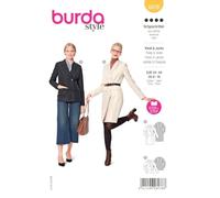 Burda Style Schnittmuster Blazerkleid und Jacke zum selber nähen | Damen, Gr. 34-44 | Nählevel: Fortgeschritten #6078