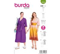 burda style Schnittmuster Damen #5724 Midikleid mit Wickeleffekt & Kleid mit Kummerbundoptik Gr. 36-48