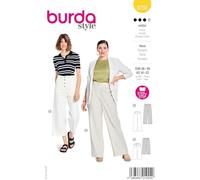 burda Style Schnittmuster Damen #5735 Leinenhose mit Leistentaschen & 7/8 Jeans mit Knopfleiste und aufgesetzen Taschen Gr. 36-48