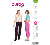 burda style Schnittmuster Damen #5740 Cargohosen mit Tunnelzug und Klappentaschen Gr. 36-48