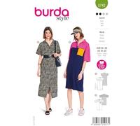 burda style Schnittmuster Damen #5742 Midi Hemdblusenkleider mit Flügelärmel und Taschen Gr. 36-48