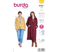 burda style Schnittmuster Damen #5747 Trenchcoat & Übergans-Kurzjacke | Gr. 46-56 | Plus Size | Papierbogen mit Nähanleitung