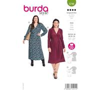 burda style Schnittmuster Damen #5748 Midi Kleider mit Einsatz und aufspringenden Falten Gr. 46-56
