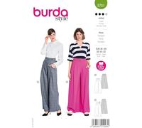 burda style Schnittmuster Damen #5751 weite Hosen mit Taschen & Schließe Gr. 36-48