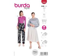 burda style Schnittmuster Damen #5752 Jersey-Shirts Langarm mit Tropfenausschnitt Gr. 36-46