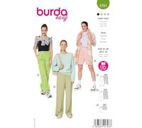 burda style Schnittmuster Damen #5761 Cargohose in 2 Längen Gr. 32-48 Nählevel 1 (super easy) mit Step-by-Step Nähanleitung