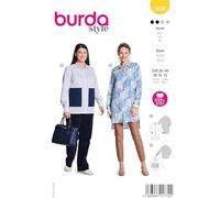 burda style Schnittmuster Damen #5800 Bluse in 2 Längen Gr. 36-48 Nählevel 2 (leicht) mit Anleitung