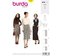 burda style Schnittmuster Damen Bleistiftrock in 3 Längen #8765 Gr. 36-54 | Plus Size | Papierschnittbogen