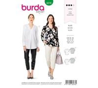 Burda Schnitt Bluse ? V-Ausschnitt ? einseitige Falte im Vorderteil 6278