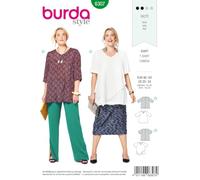 Burda Schnittmuster 6307, Blusen-Shirt [Damen, Gr. 46-60] zum selber nähen, ideal für Anfänger [L2]