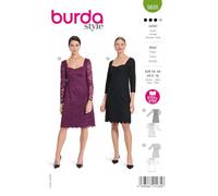 Burda Schnittmuster, 5835, Elegante Kleider selber nähen [Damen, Gr. 34-44] Level 3 für Fortgeschrittene