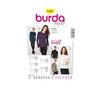 burda style Schnittmuster Damen Langarmshirts #6990 Gr. 34-46 | Papier