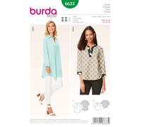Burda B6633 Schnittmuster Tunika Papier weiß 19 x 13 x 1 cm