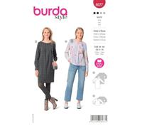 Burda Style Schnittmuster Hängerkleid und Hängerbluse zum selber nähen | Damen, Gr. 34-44 | Nählevel: leicht #6077