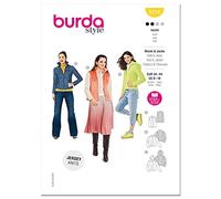 Burda Style Schnittmuster-Set für Damenweste und Jacke, Code 6114, Größen 36-46, mehrfarbig