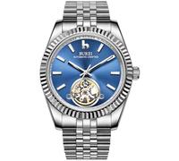 BUREI Herren Automatikuhr Luxus Business Wasserdicht Edelstahl Uhren für Männer, Self-Winding