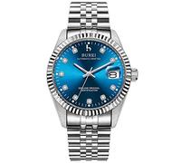 BUREI Herren Automatikuhr Luxus Business Wasserdicht Edelstahl Uhren für Männer, Self-Winding