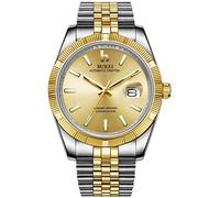 BUREI Herren Automatikuhr Luxus Business Wasserdicht Edelstahl Uhren für Männer, Self-Winding