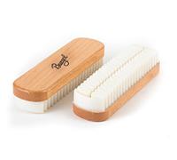 Burgol Kreppbürste Lamellenbürste für Nubuk und Rauleder Wildlederbürste aus Holz