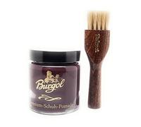 Burgol Premium Schuh Pomade 100ml mit langer Tiegelbürste Bordeaux