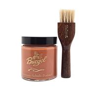 Burgol Premium Schuh Pomade 100ml mit langer Tiegelbürste Cognac