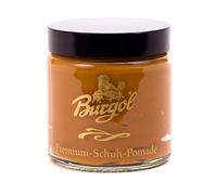 Burgol Premium Schuh Pomade 100ml mit langer Tiegelbürste Hellbraun