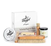 Burgol Schuhpflegeset Basic mit Schuhpomade, Schuhwachs, Rosshaarbürsten und Poliertuch: Farbe: Farblos