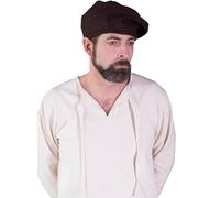 Burgschneider Mittelalter Barett Harald aus Wolle - Historische Landsknecht Mütze - Renaissance Kopfbedeckung für LARP, Cosplay & Mittelaltermarkt