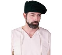Burgschneider Mittelalter Barett Harald aus Wolle - Historische Landsknecht Mütze - Renaissance Kopfbedeckung für LARP, Cosplay & Mittelaltermarkt
