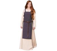 Burgschneider - Trägerkleid Gyda - Grau (S, für Damen & Herren, Baumwolle) Historisch - Early Medieval, Viking